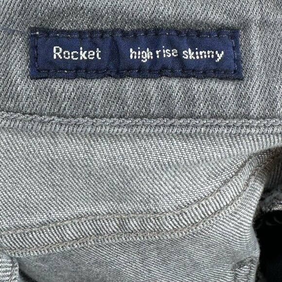 Citizens of Humanity Jeans Womens 27 Rocket High Rise Skinny Fringed Denim Gray - Picture 8 of 12